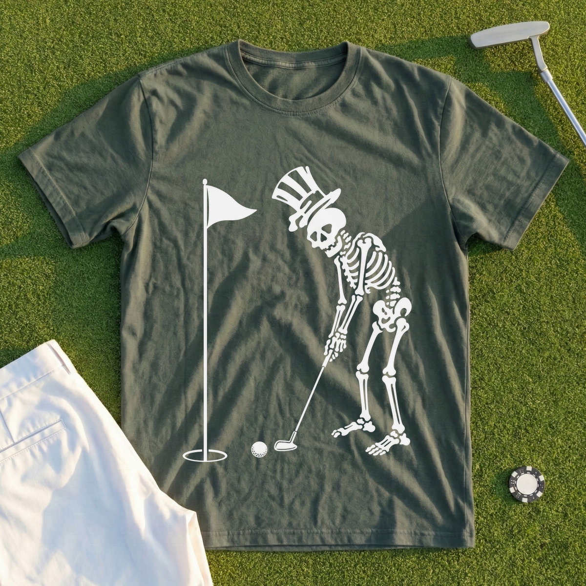 Skeleton Sinking Putt Tee