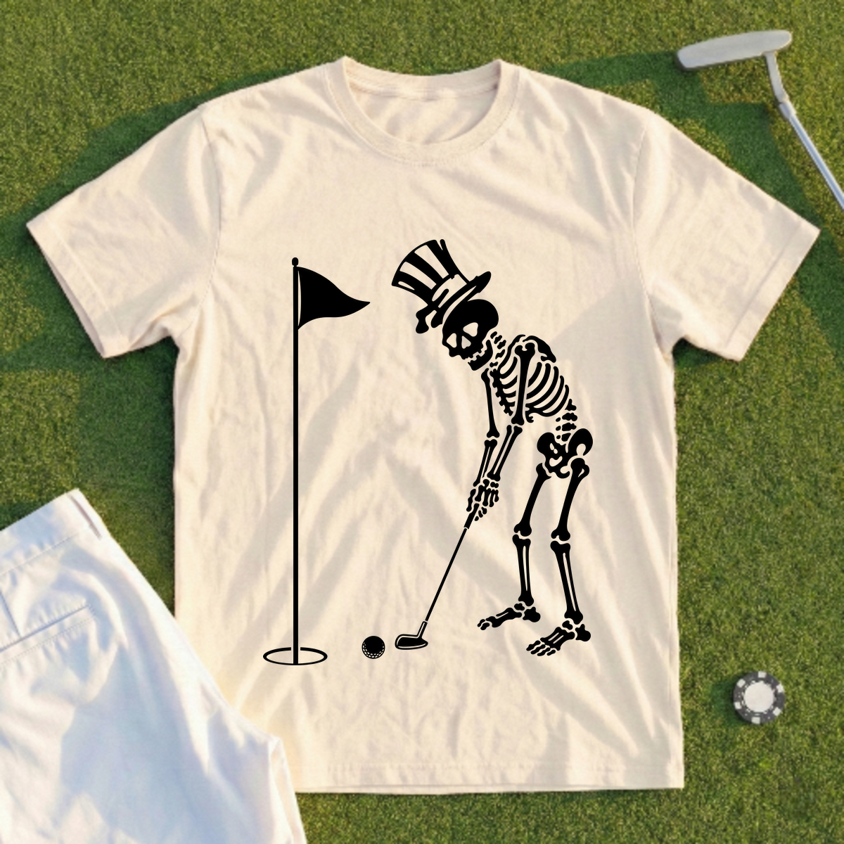 Skeleton Sinking Putt Tee