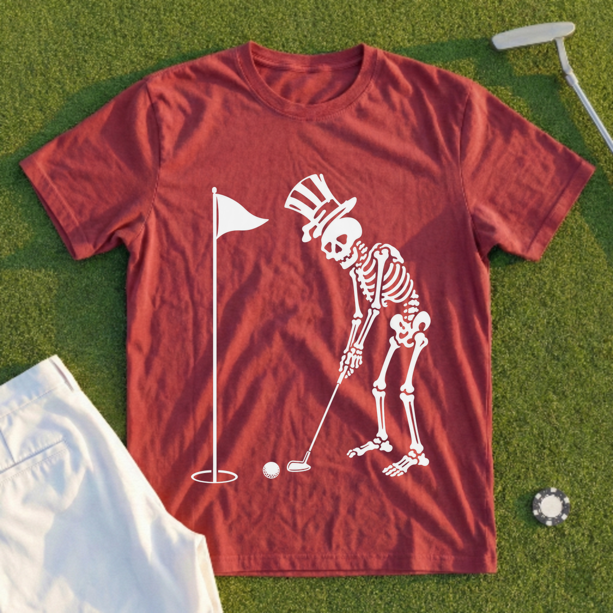 Skeleton Sinking Putt Tee