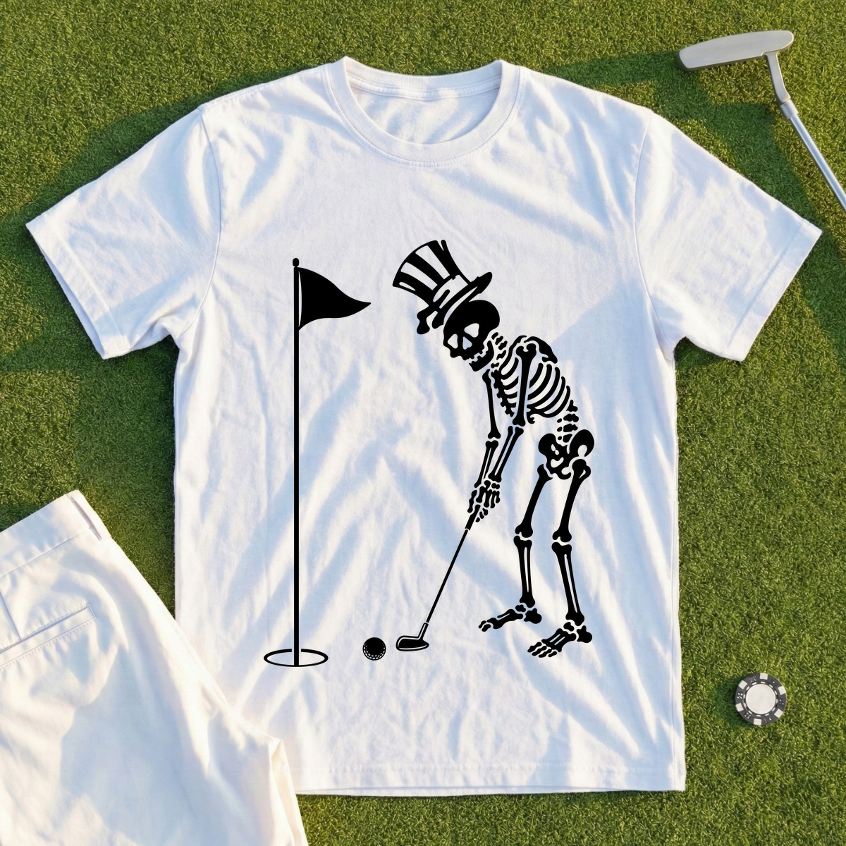 Skeleton Sinking Putt Tee