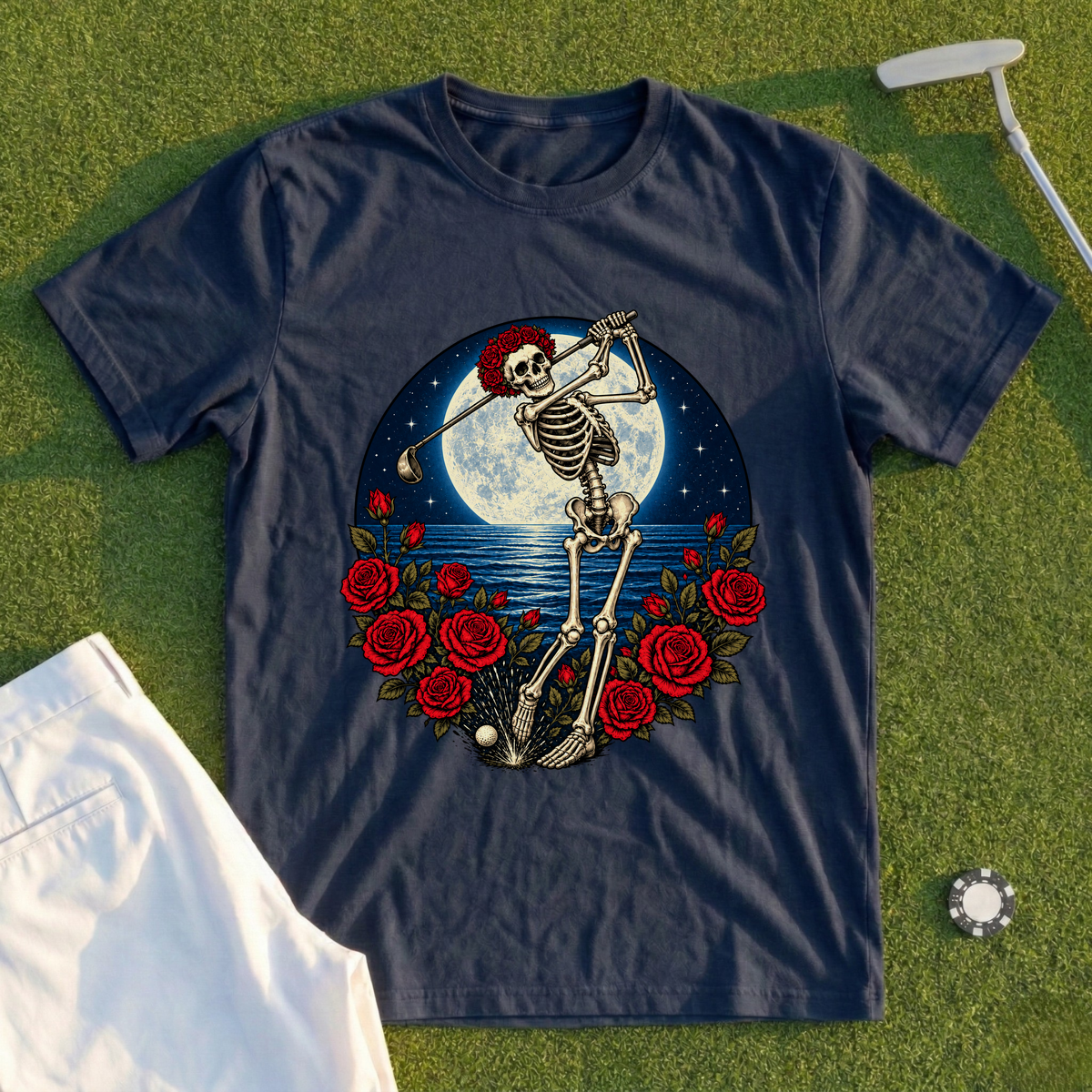 Skeleton Swing Moonrise Tee