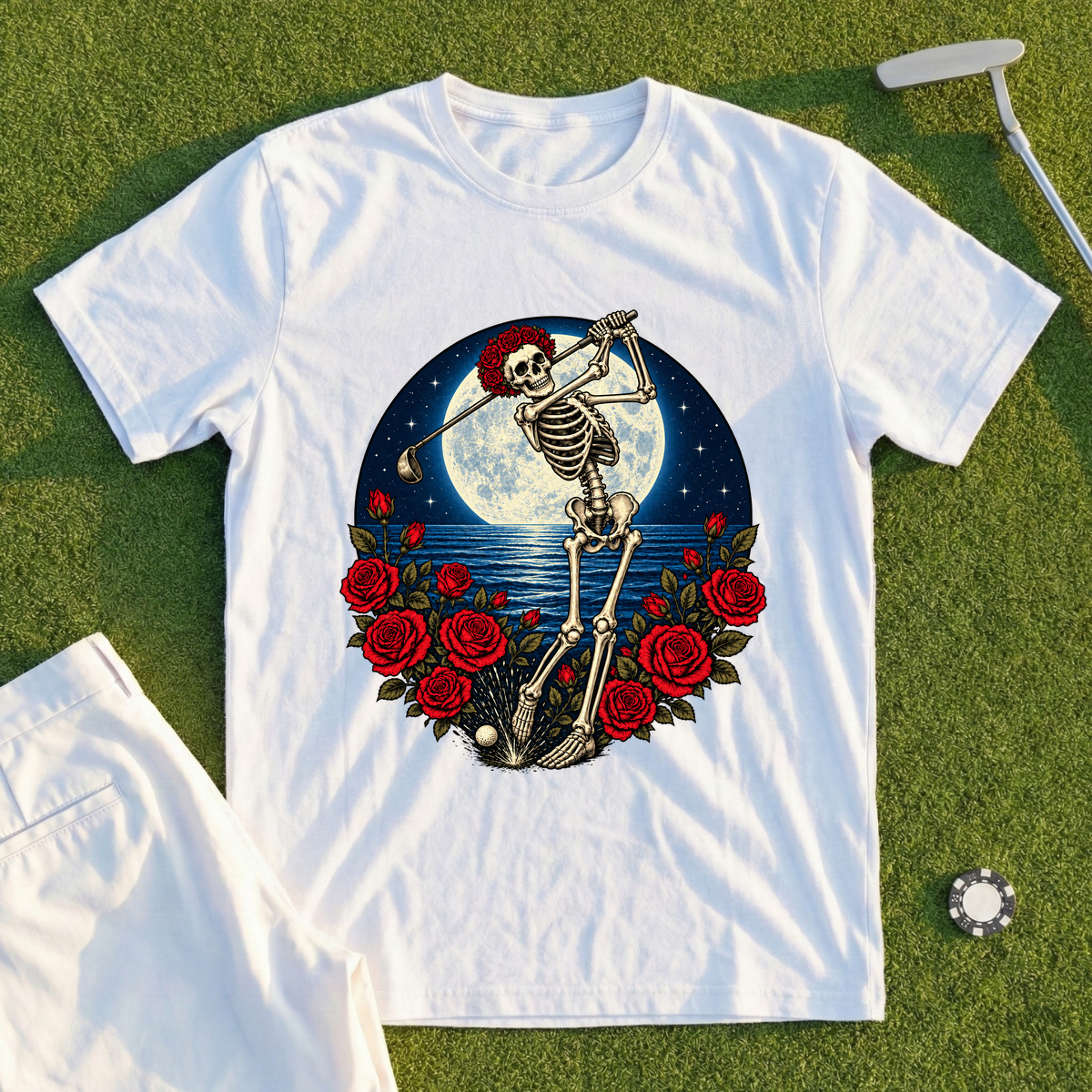 Skeleton Swing Moonrise Tee