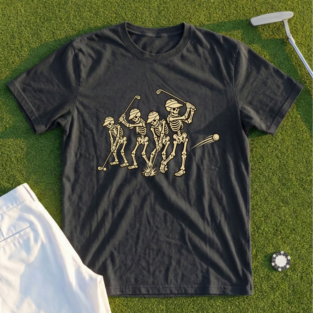 Skeleton Swing Motion Study Tee