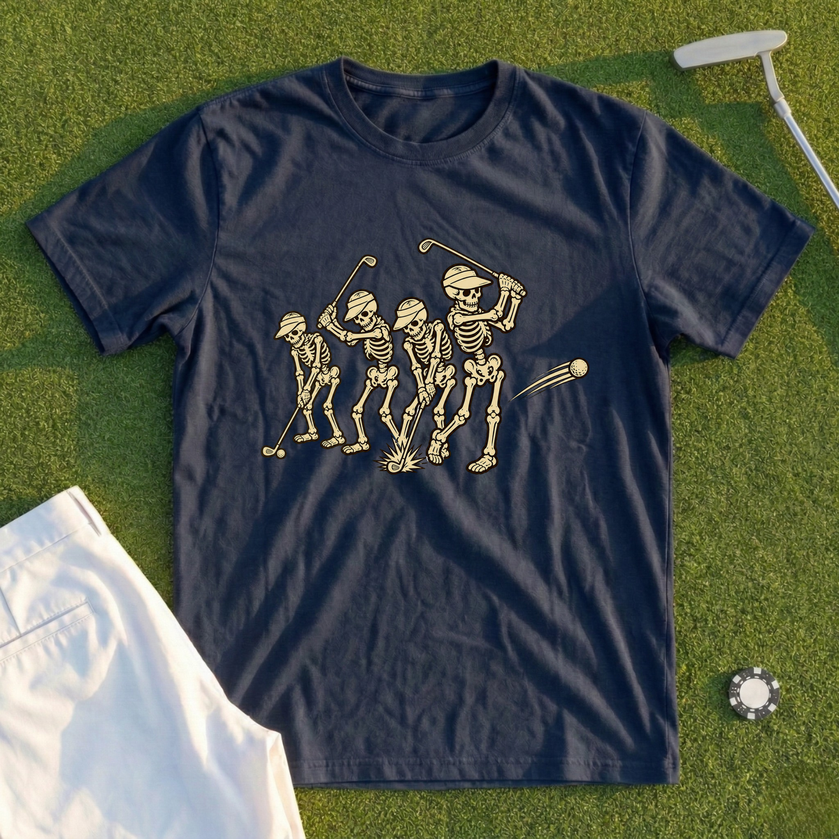 Skeleton Swing Motion Study Tee