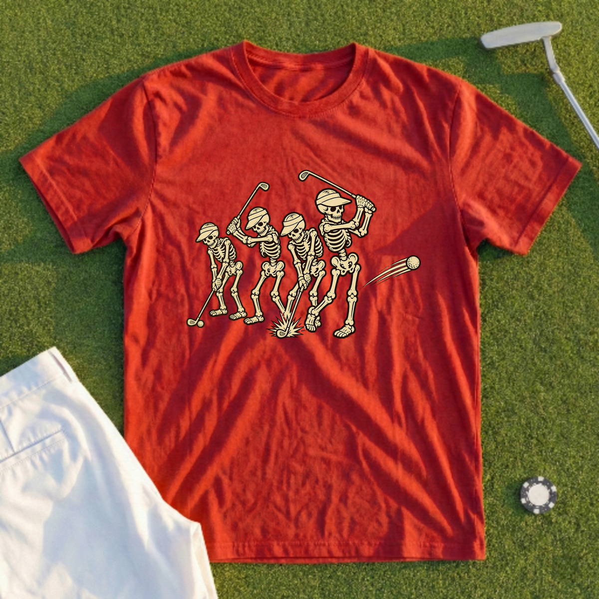 Skeleton Swing Motion Study Tee