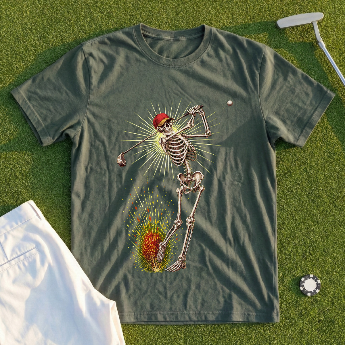 Skeleton Swing Sunburst Tee
