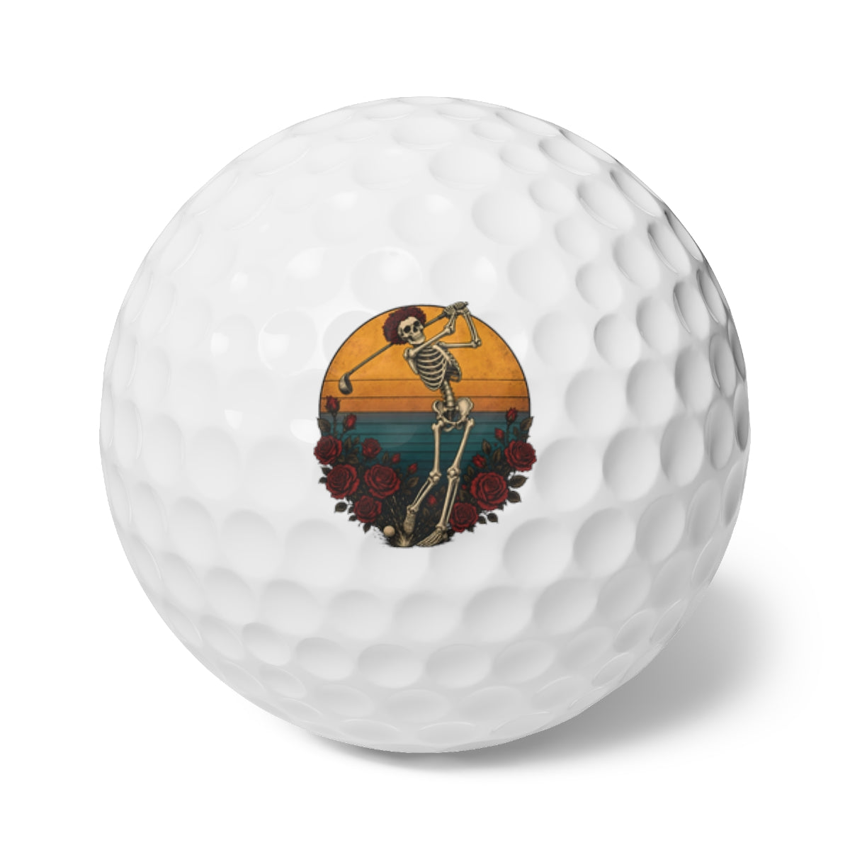 Skeleton Swing Sunset Golf Balls