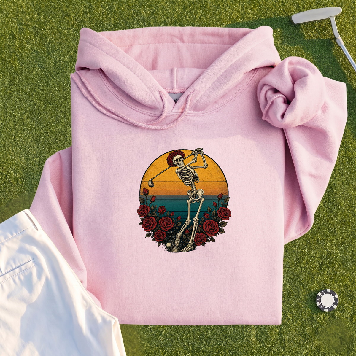 Skeleton Swing Sunset Hoodie