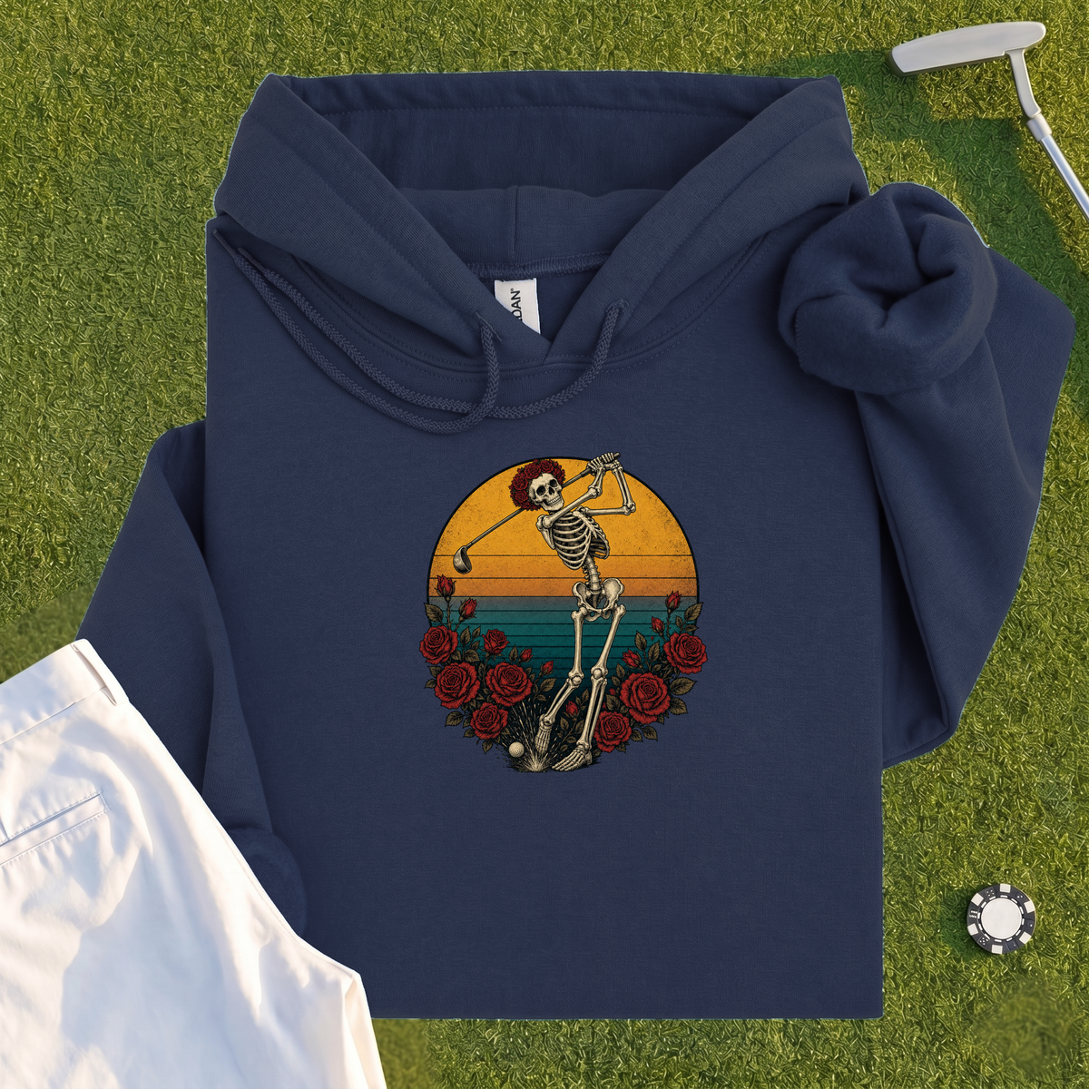 Skeleton Swing Sunset Hoodie