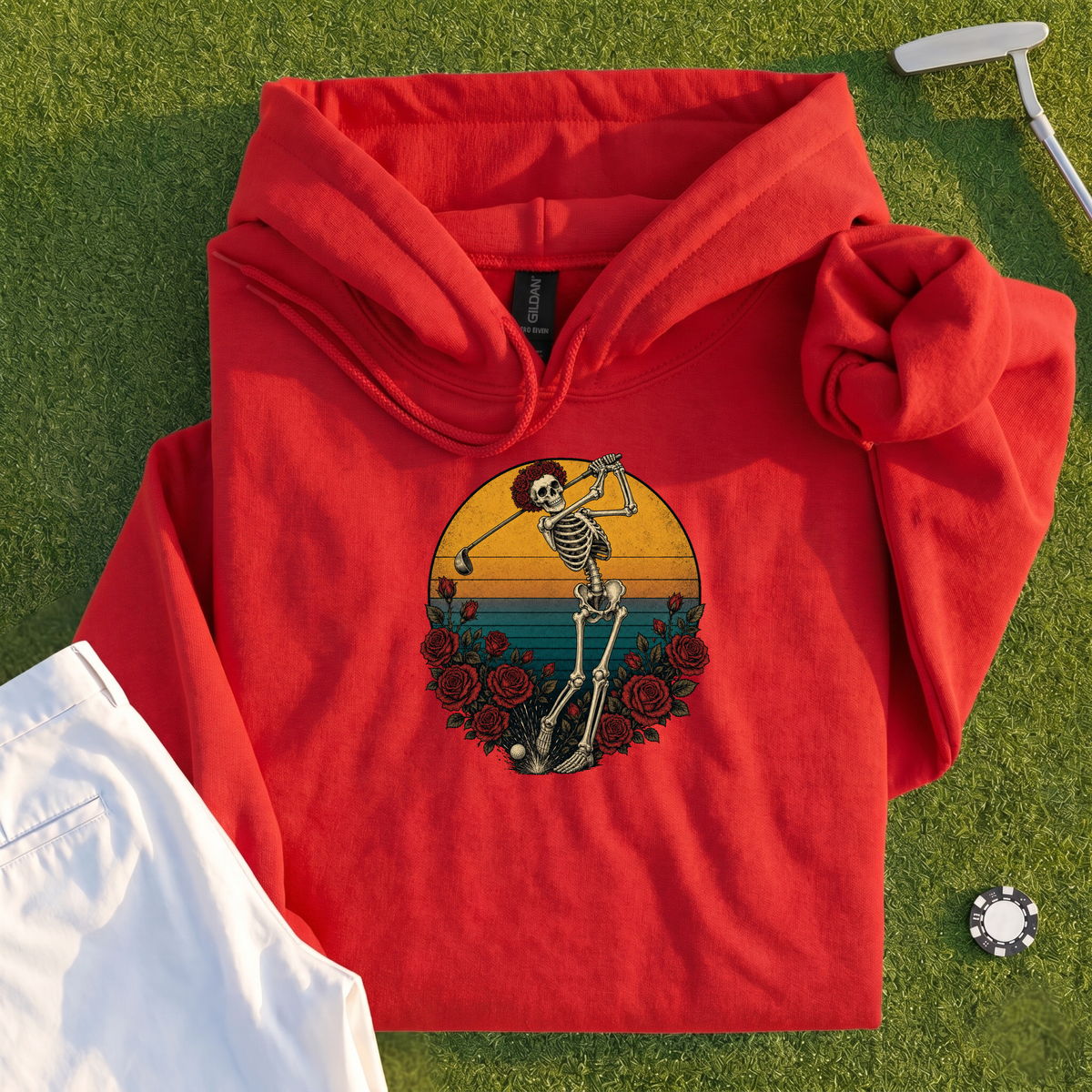 Skeleton Swing Sunset Hoodie