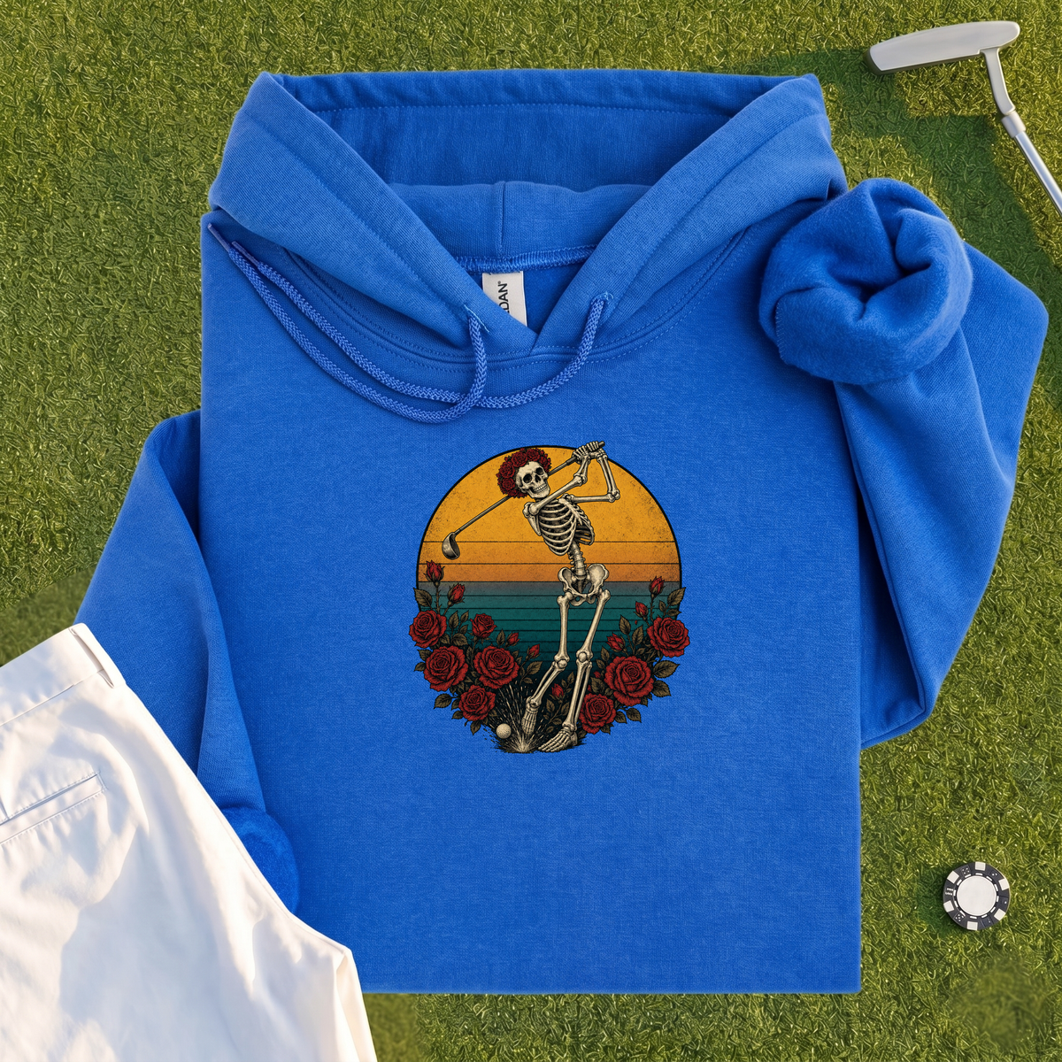 Skeleton Swing Sunset Hoodie