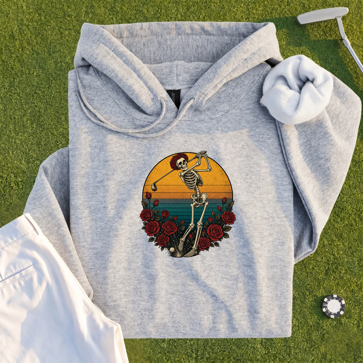 Skeleton Swing Sunset Hoodie