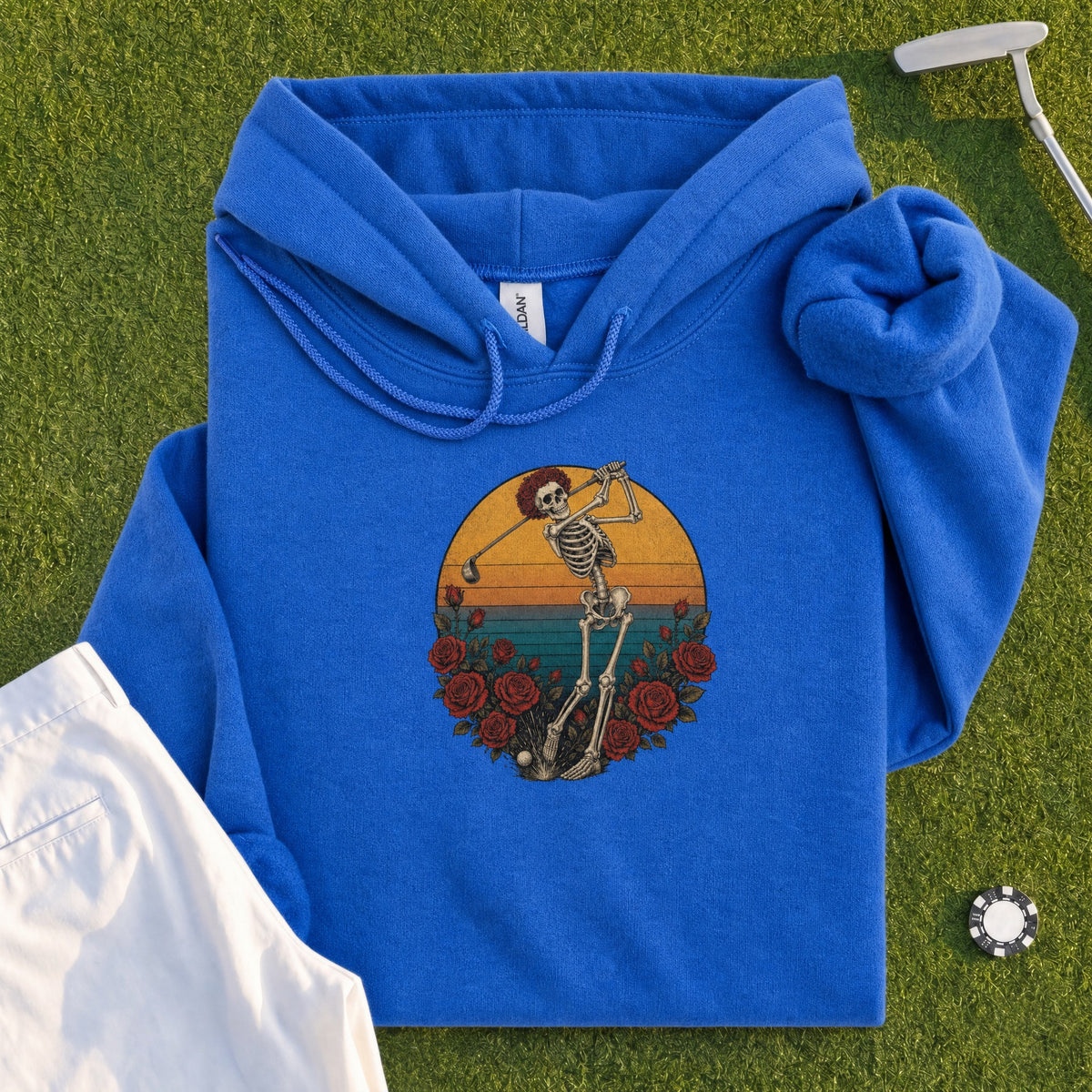 Skeleton Swing Sunset Hoodie