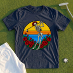 Skeleton Swing Sunset Pop Art Tee