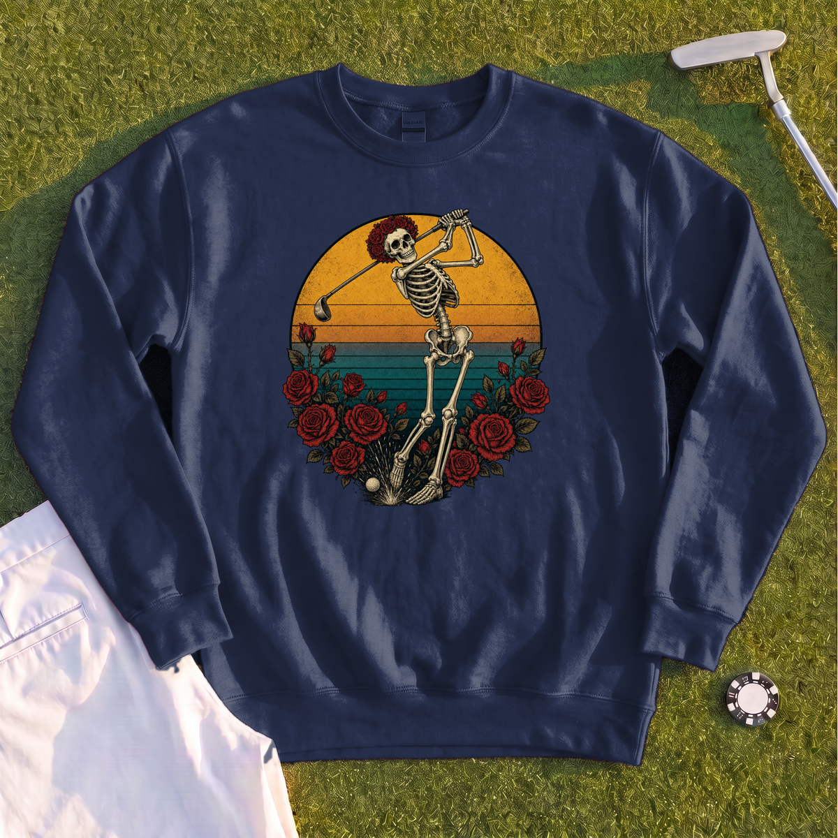 Skeleton Swing Sunset Sweatshirt