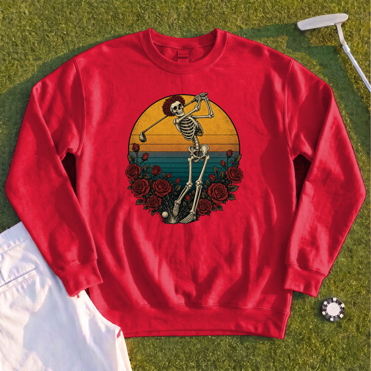Skeleton Swing Sunset Sweatshirt
