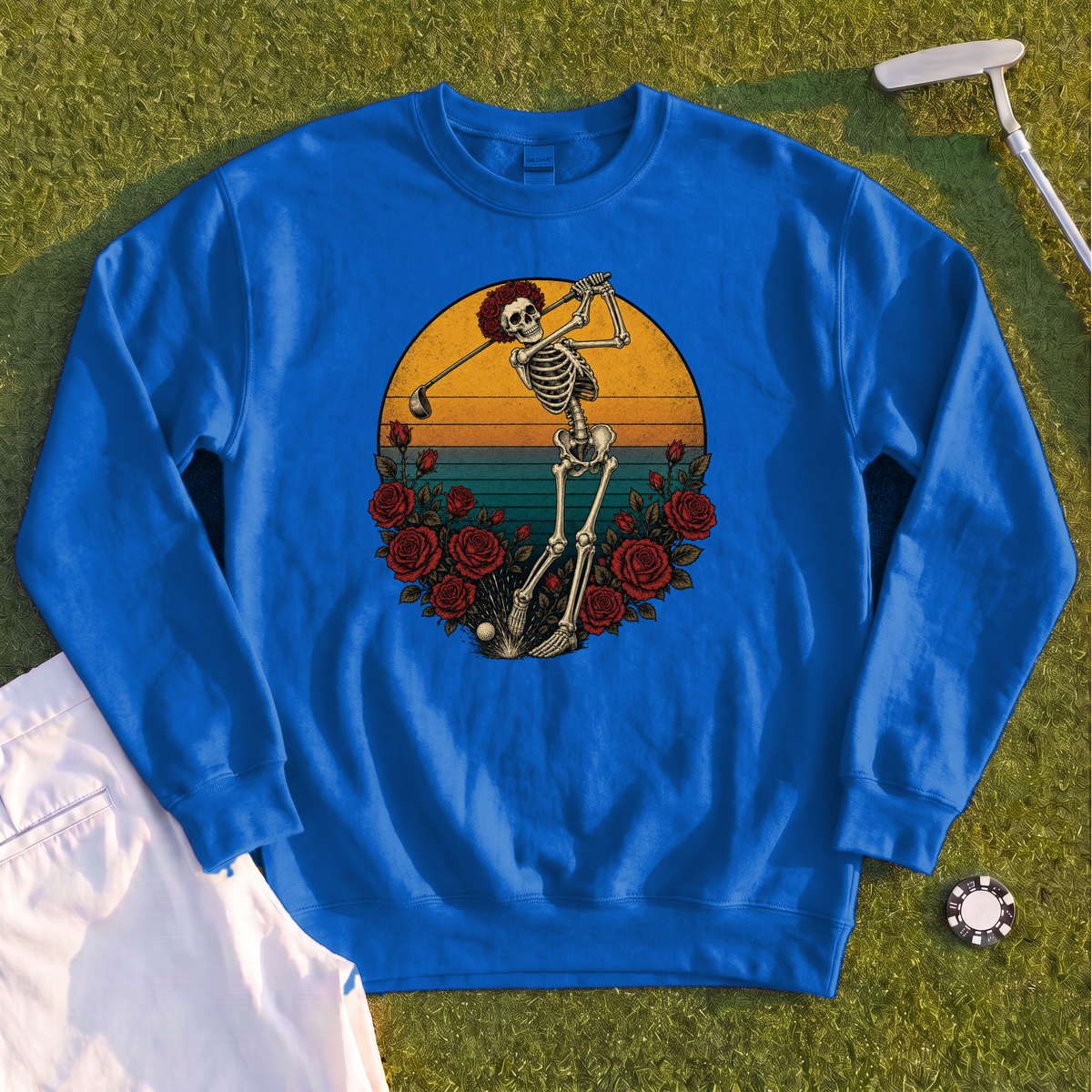 Skeleton Swing Sunset Sweatshirt