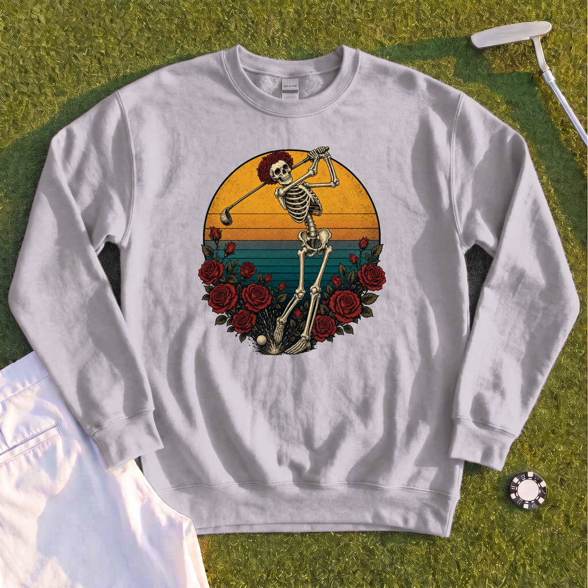 Skeleton Swing Sunset Sweatshirt