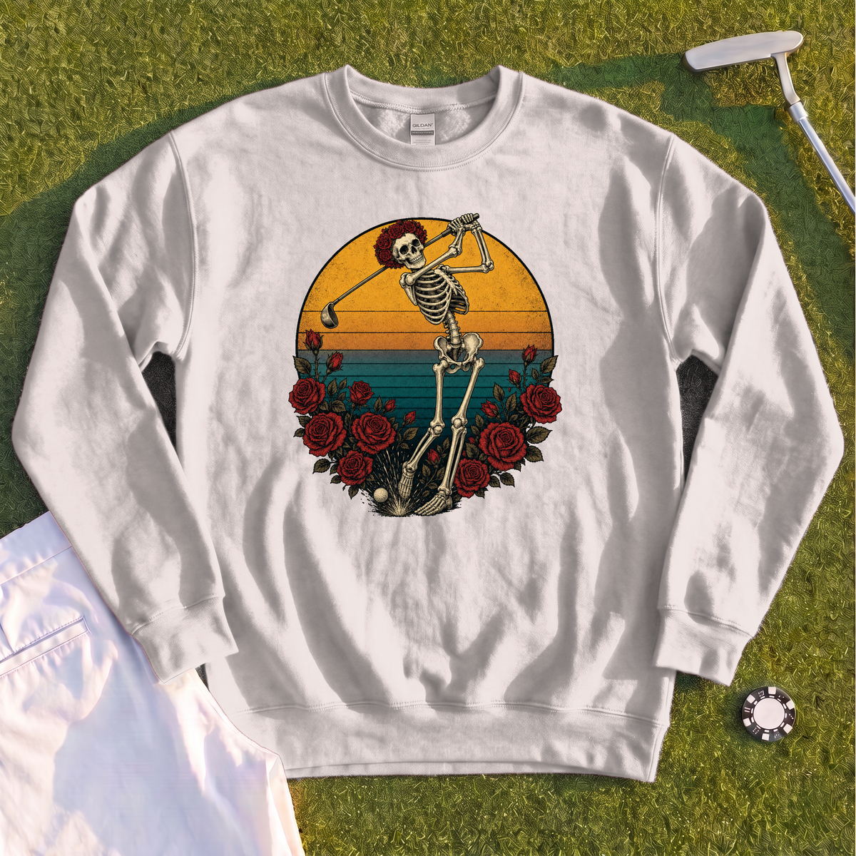 Skeleton Swing Sunset Sweatshirt