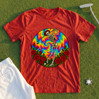 Skeleton Swing Sunset Tie-Dye Tee