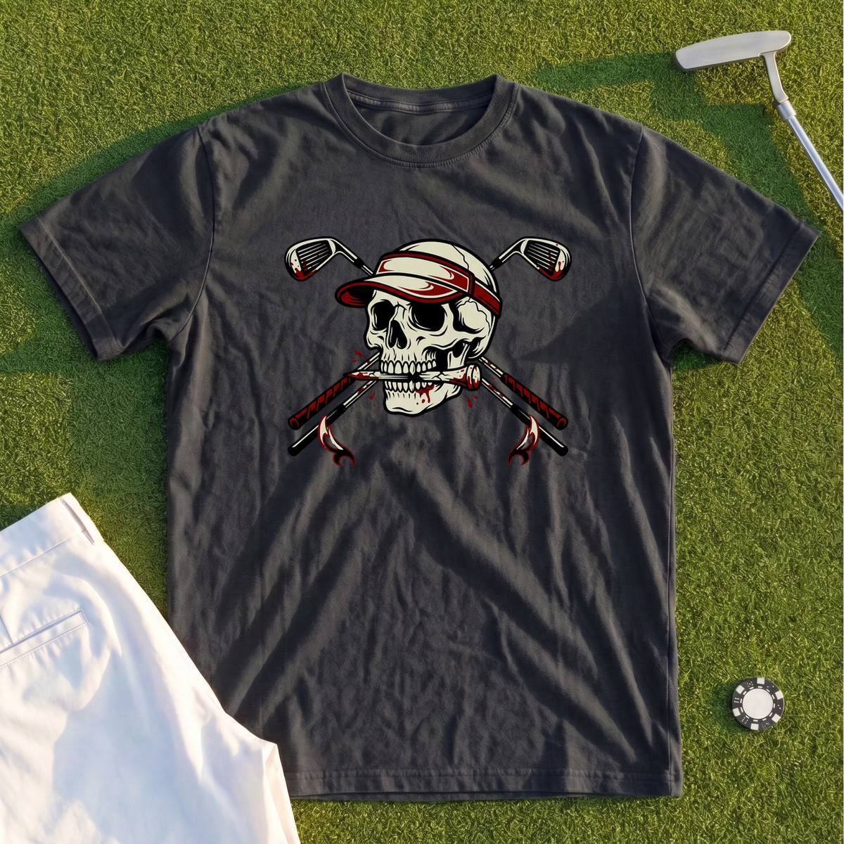 Skull and Cross Clubs Color Premium Tee