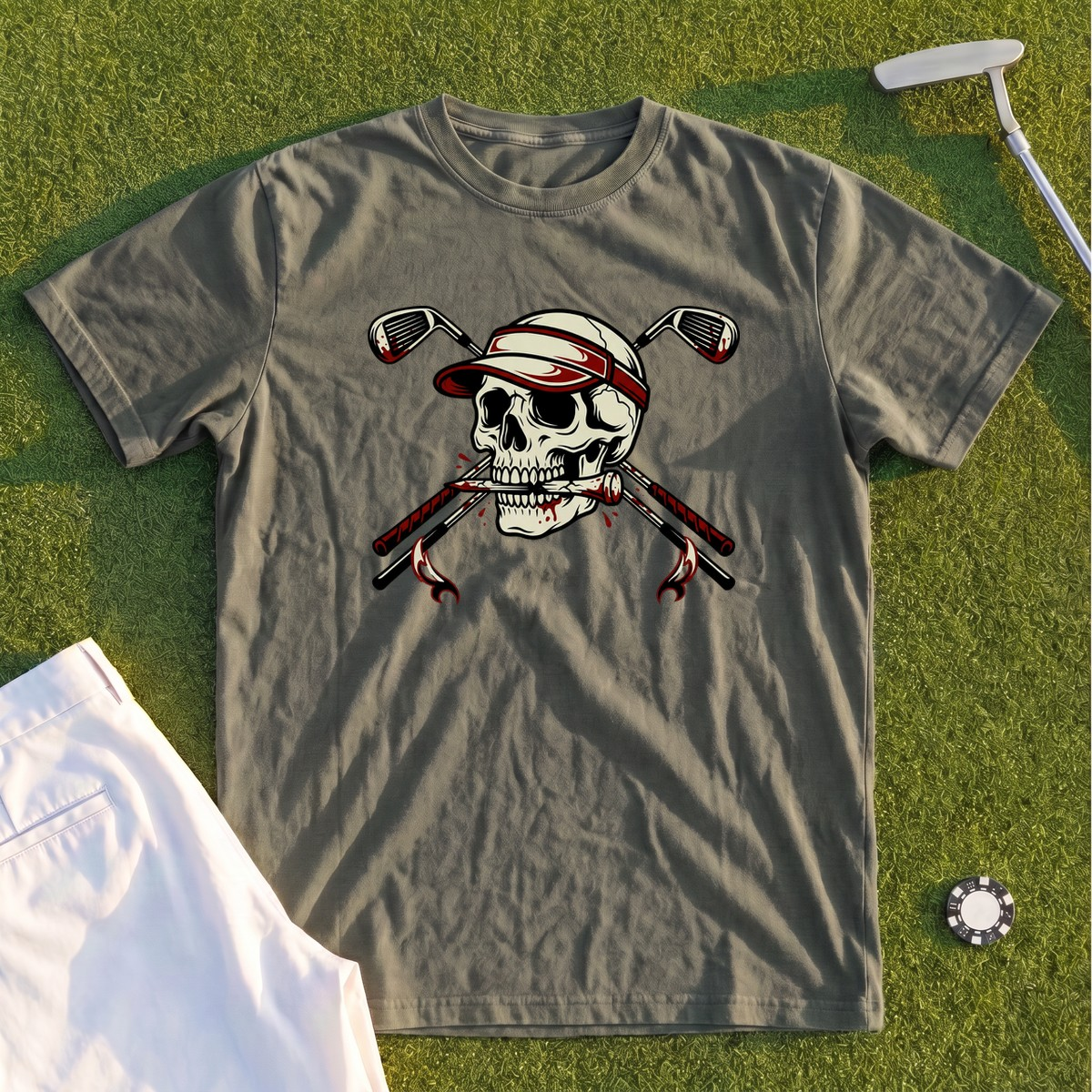 Skull and Cross Clubs Color Premium Tee