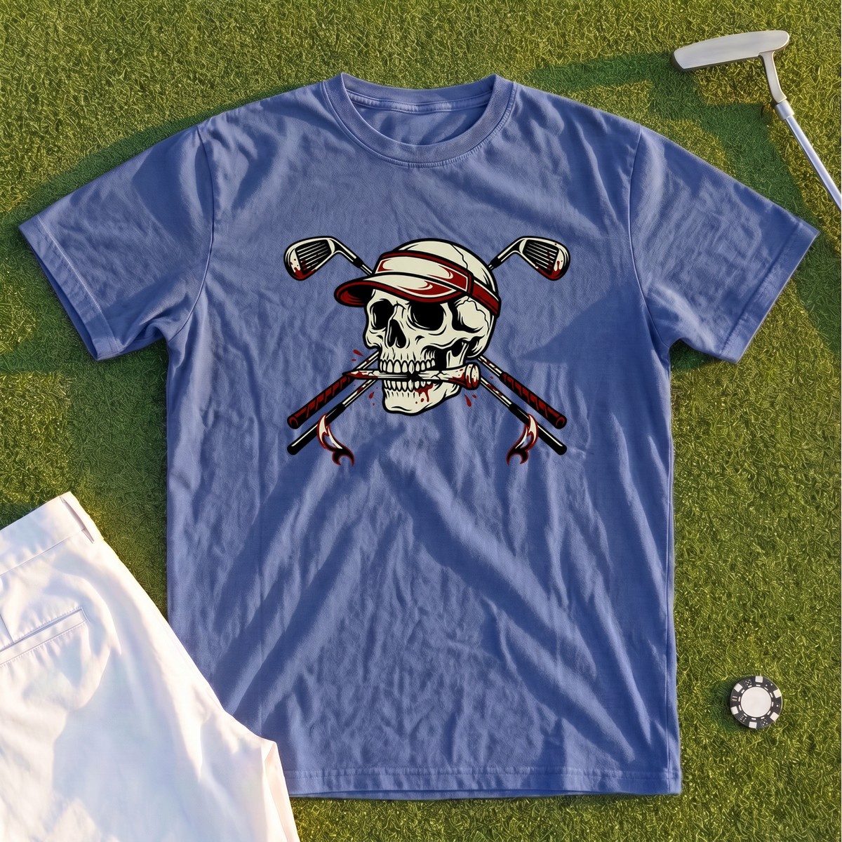 Skull and Cross Clubs Color Premium Tee