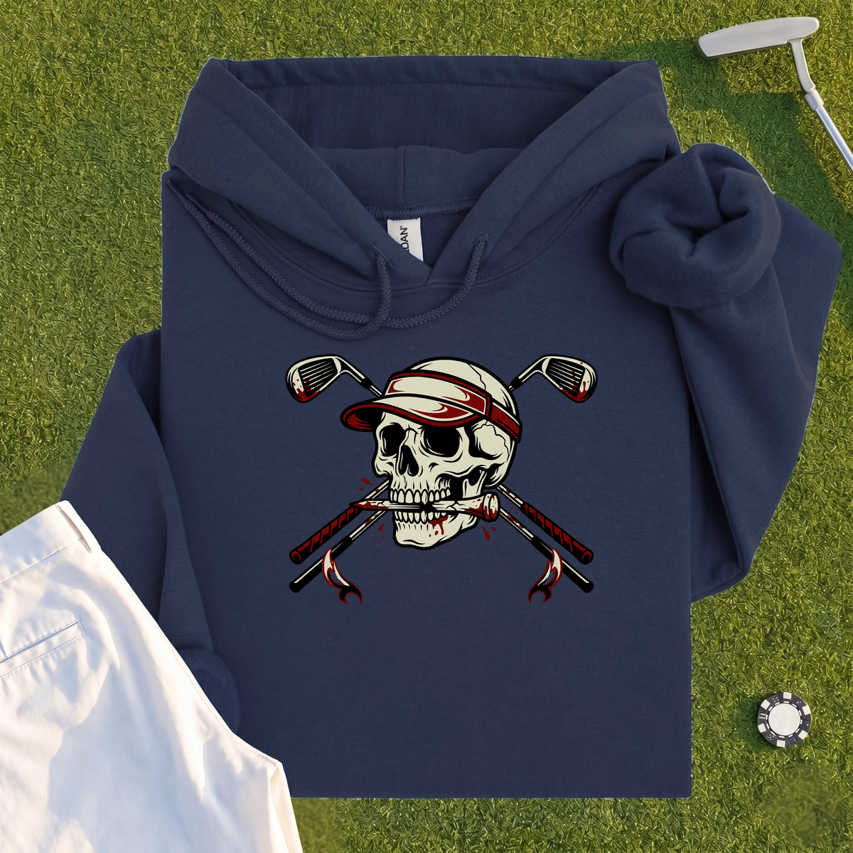 Skull and Cross Clubs Color Hoodie
