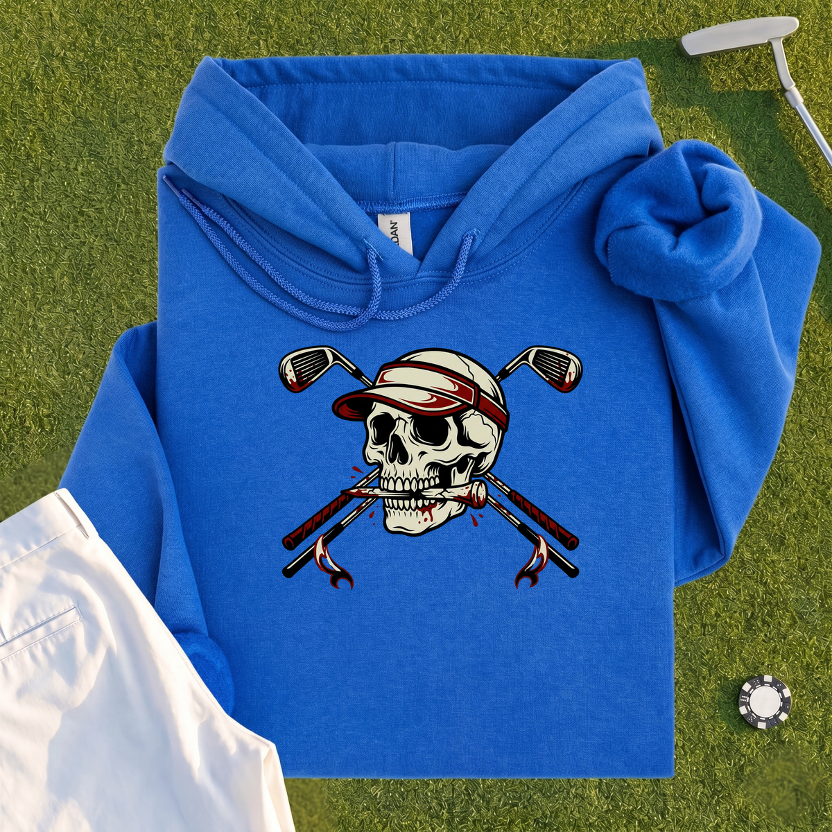 Skull and Cross Clubs Color Hoodie