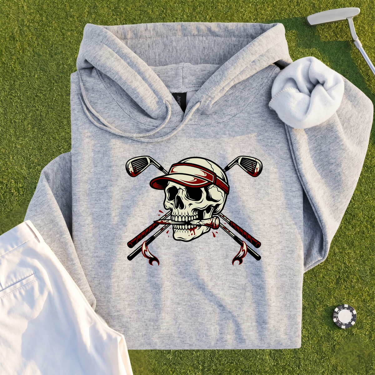 Skull and Cross Clubs Color Hoodie
