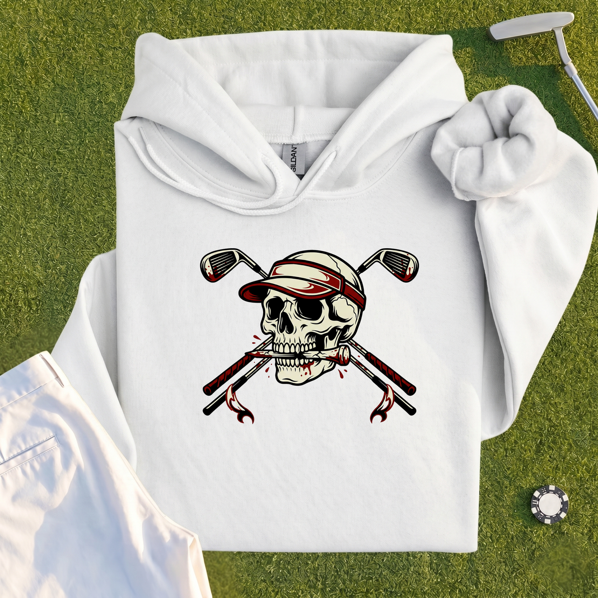 Skull and Cross Clubs Color Hoodie