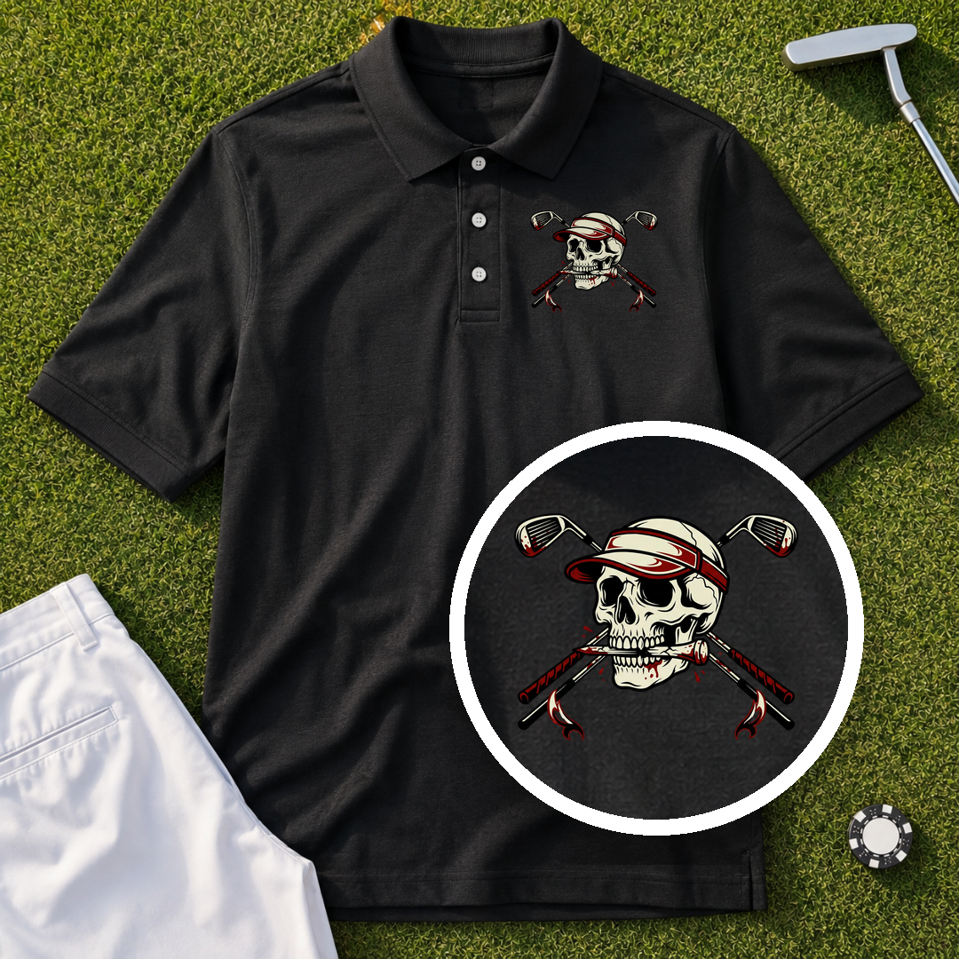 Skull and Cross Clubs Color Performance Polo