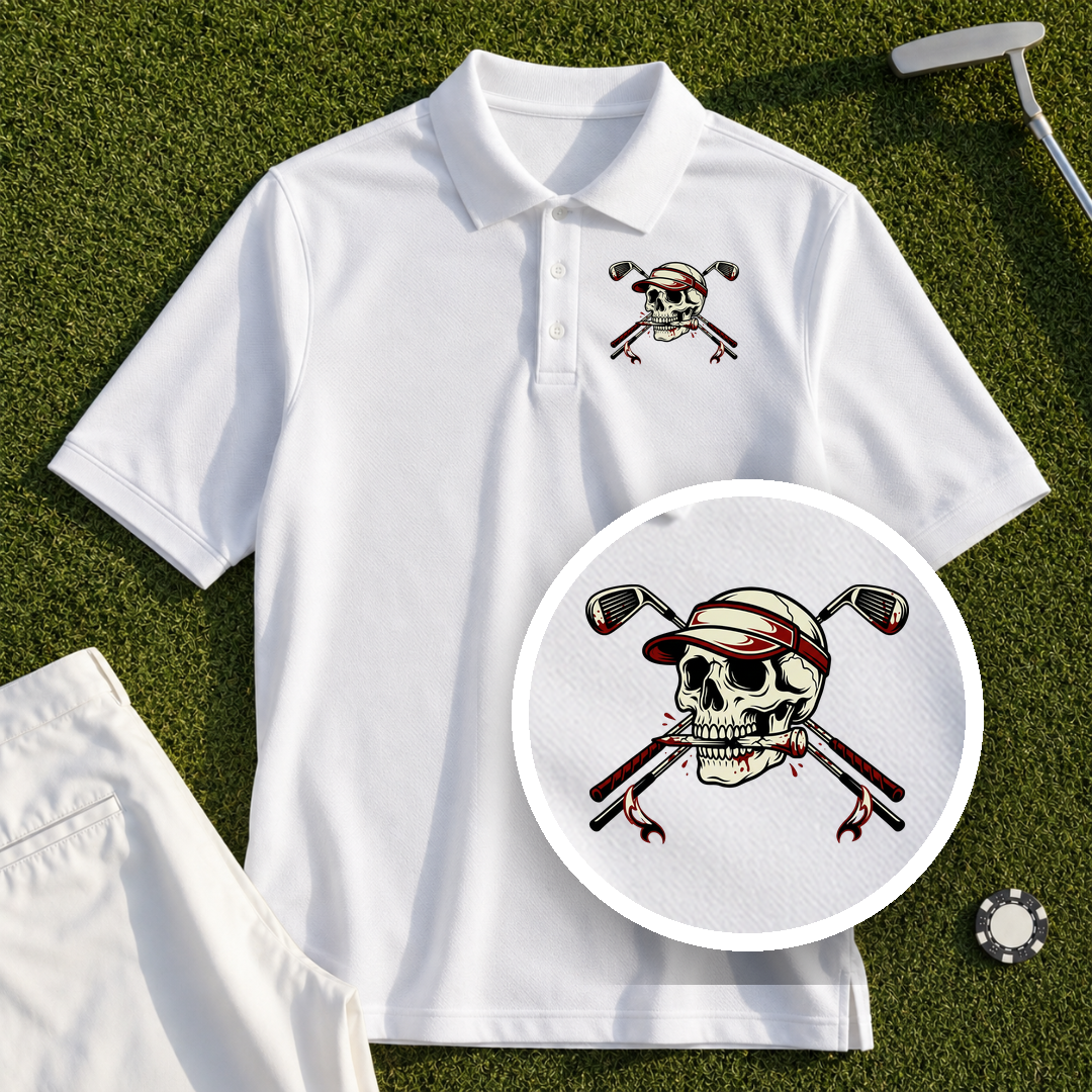 Skull and Cross Clubs Color Performance Polo