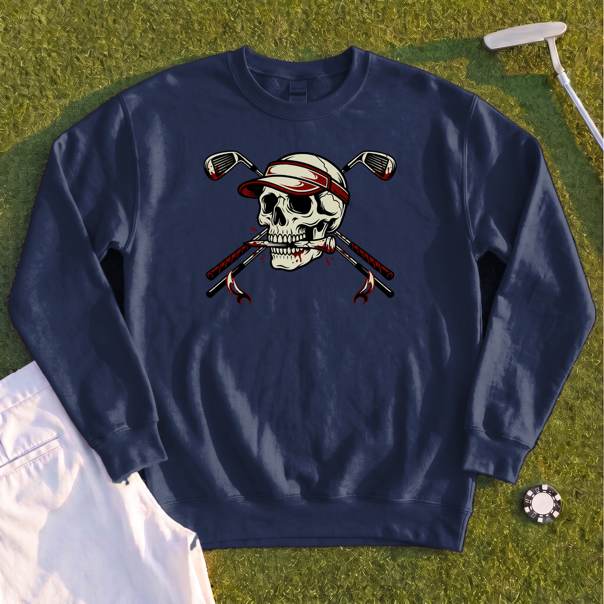 Skull and Cross Clubs Color Sweatshirt