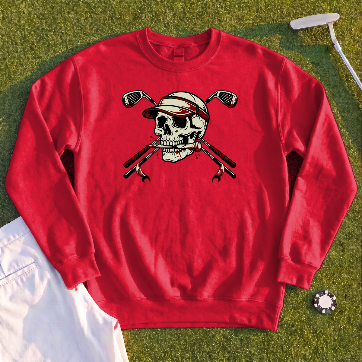 Skull and Cross Clubs Color Sweatshirt