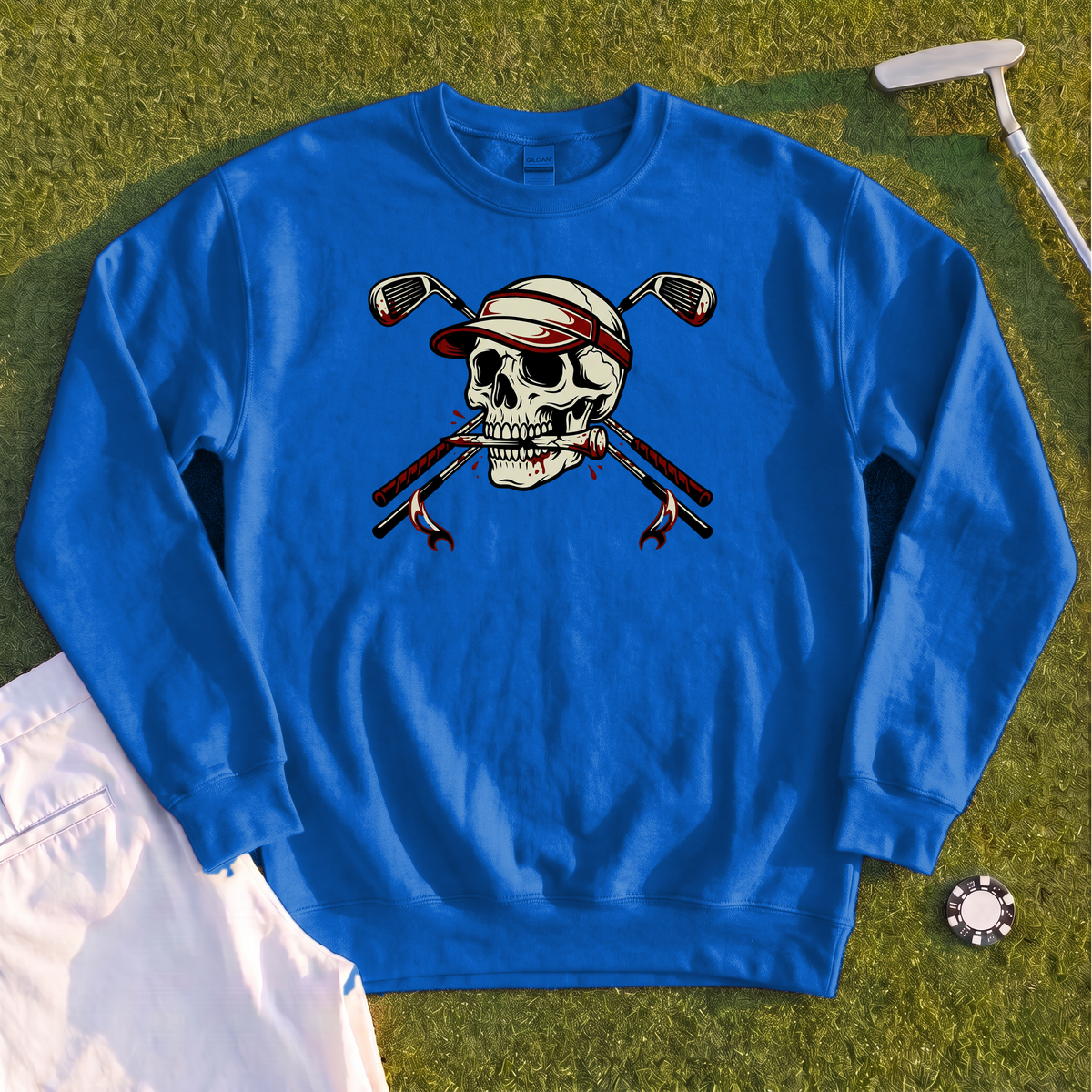 Skull and Cross Clubs Color Sweatshirt
