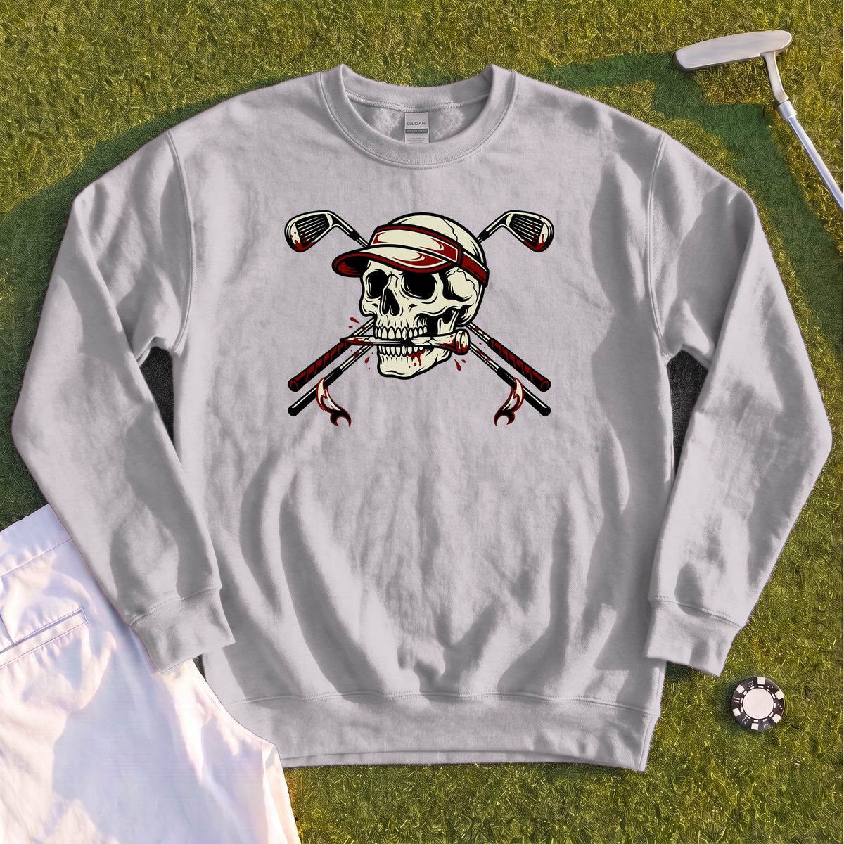 Skull and Cross Clubs Color Sweatshirt