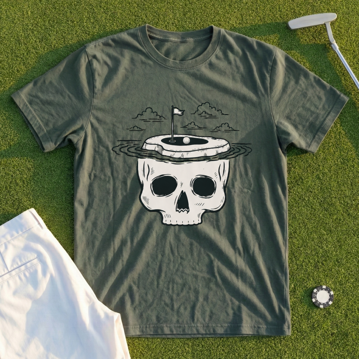 Skull Island Green Tee