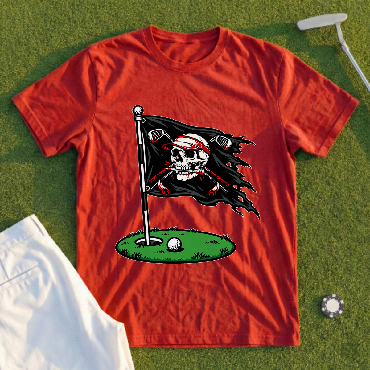 Skull Pin Flag Tee