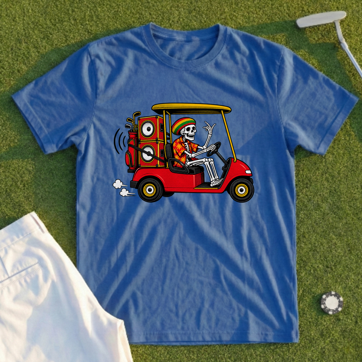 Sound System Cart, Island Skeleton Tee