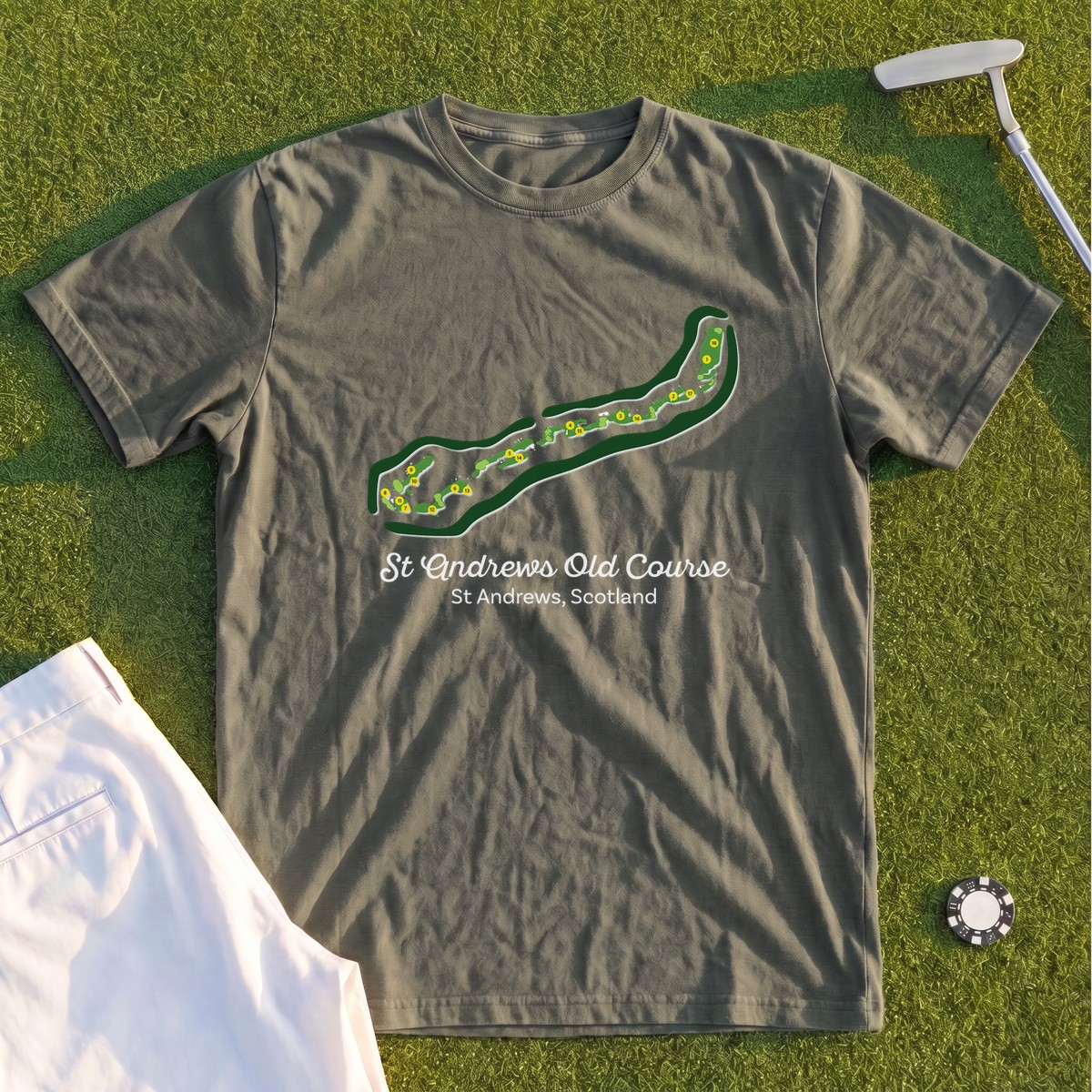 St Andrews Course Map Premium Tee