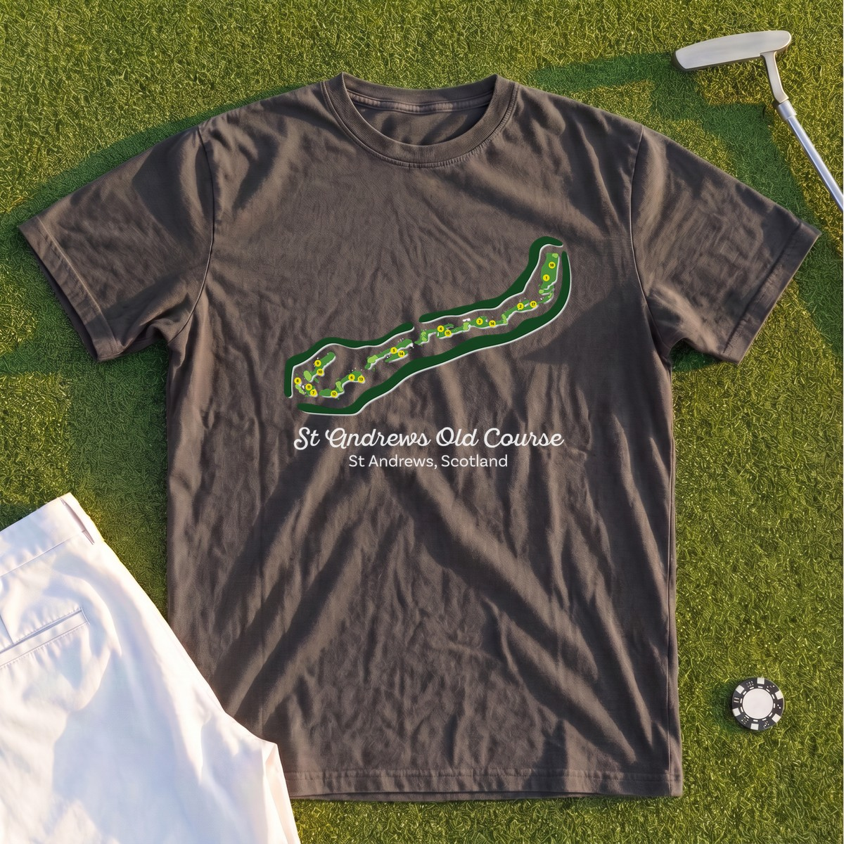 St Andrews Course Map Premium Tee