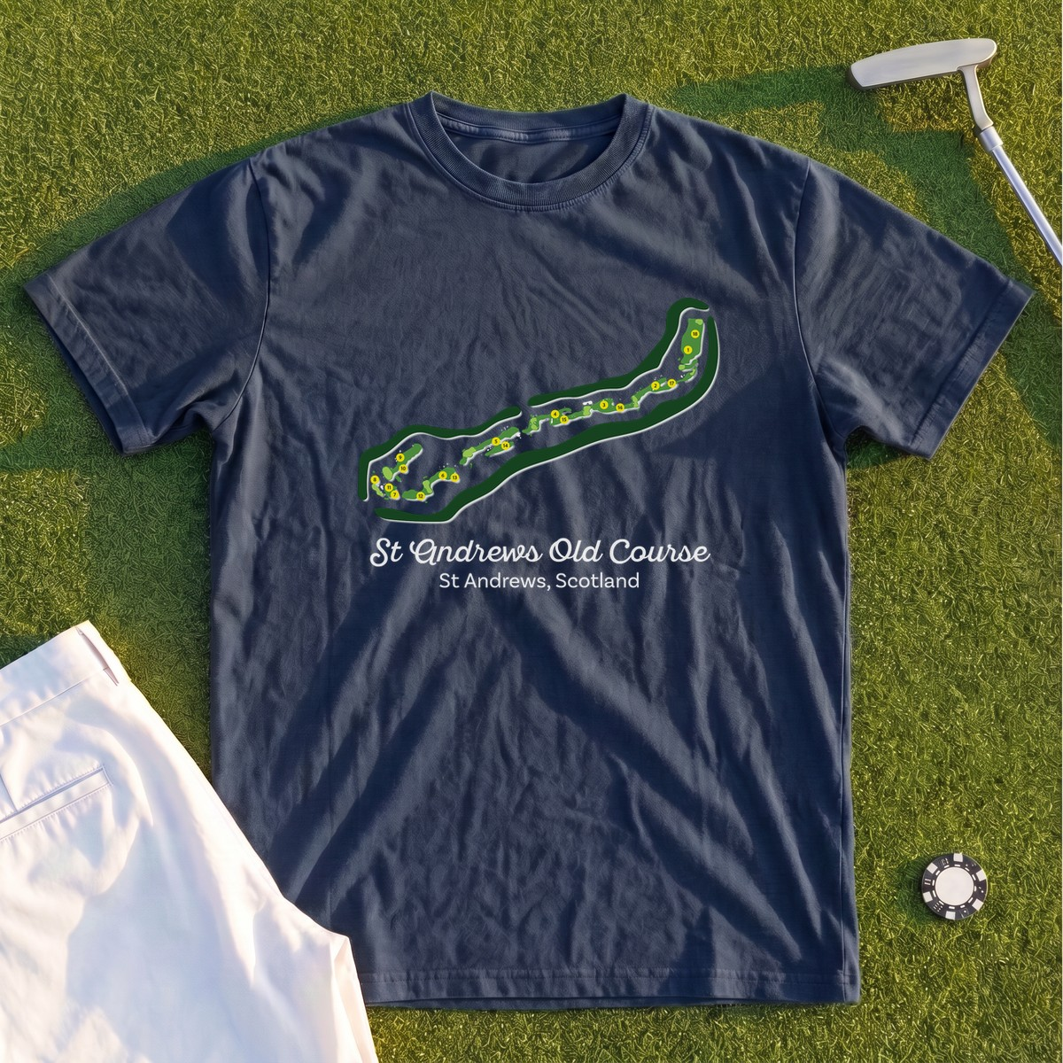 St Andrews Course Map Premium Tee