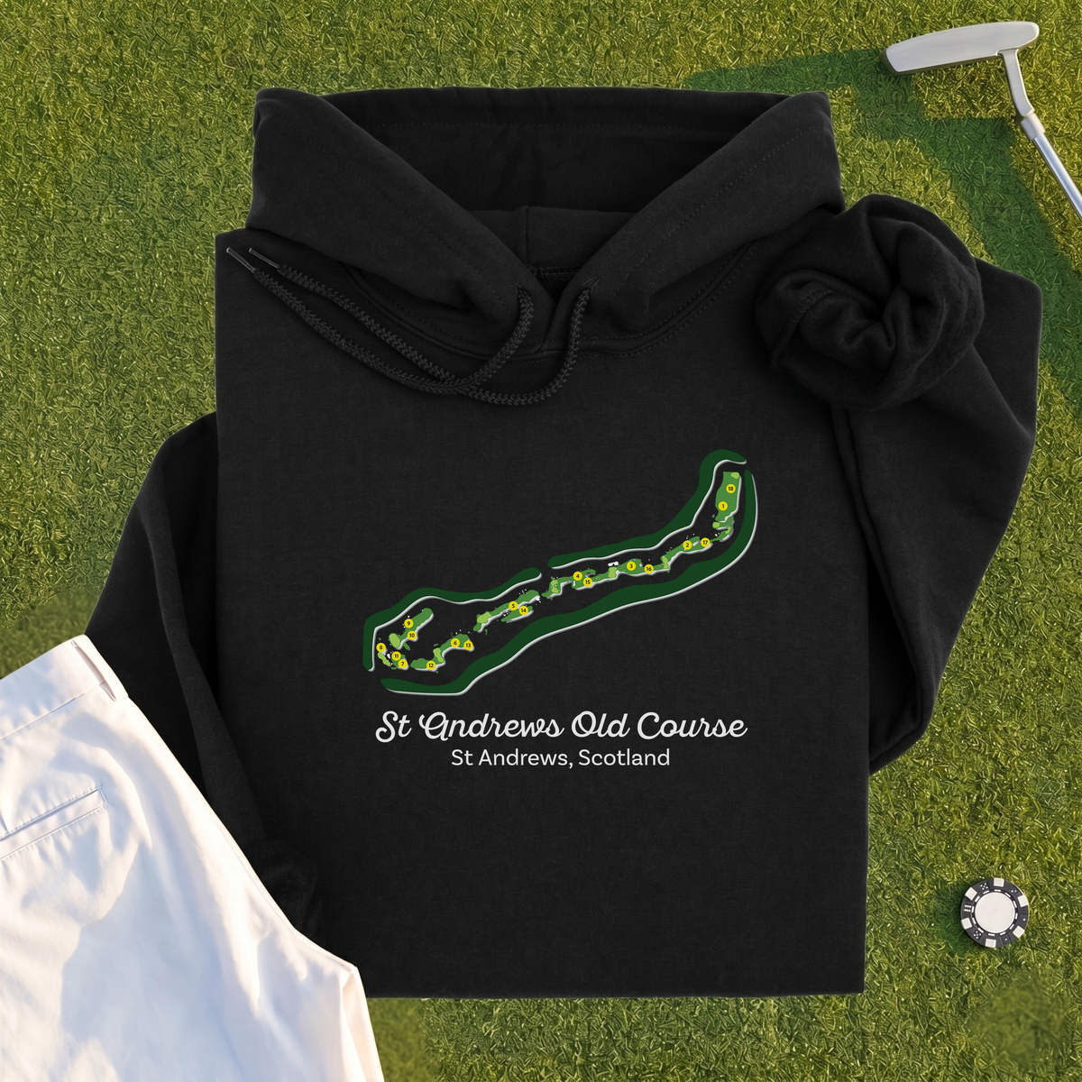 St Andrews Course Map Hoodie