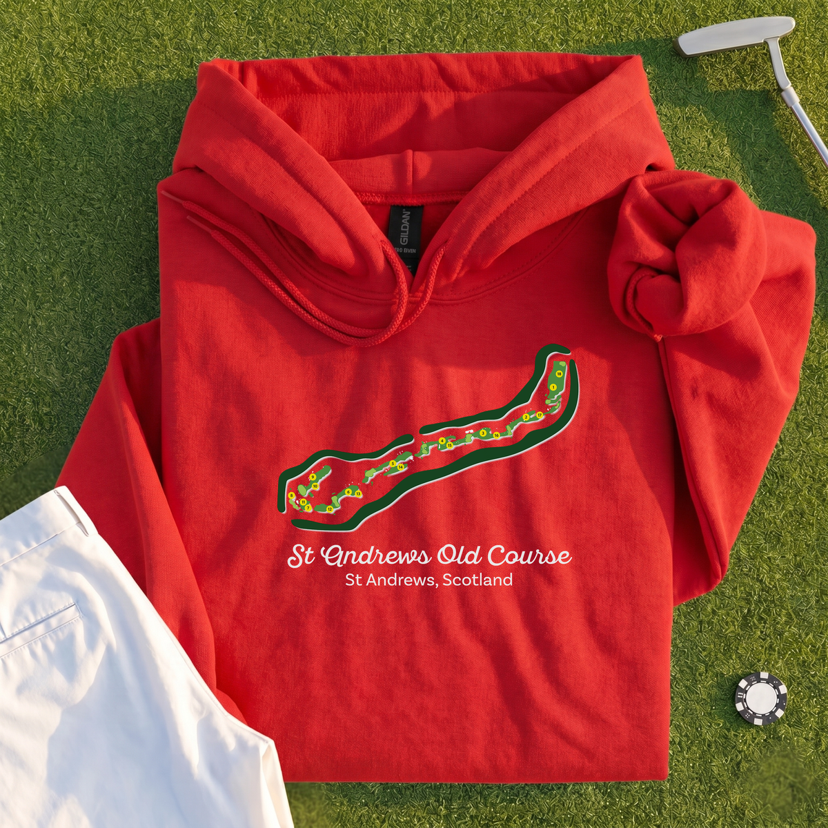 St Andrews Course Map Hoodie