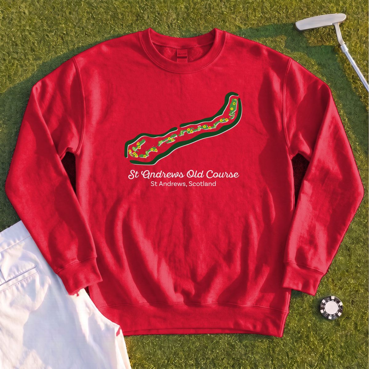 St Andrews Course Map Sweatshirt