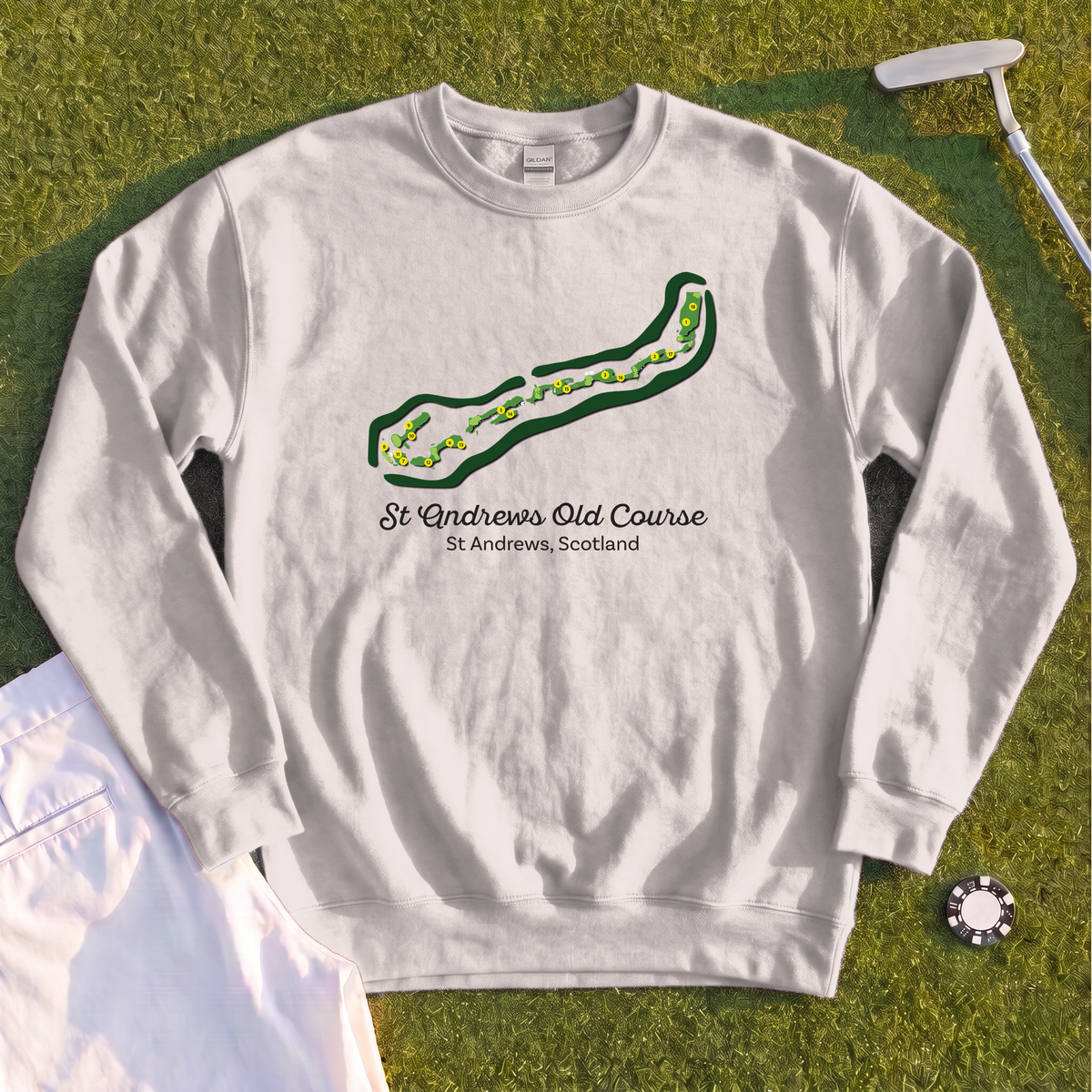 St Andrews Course Map Sweatshirt