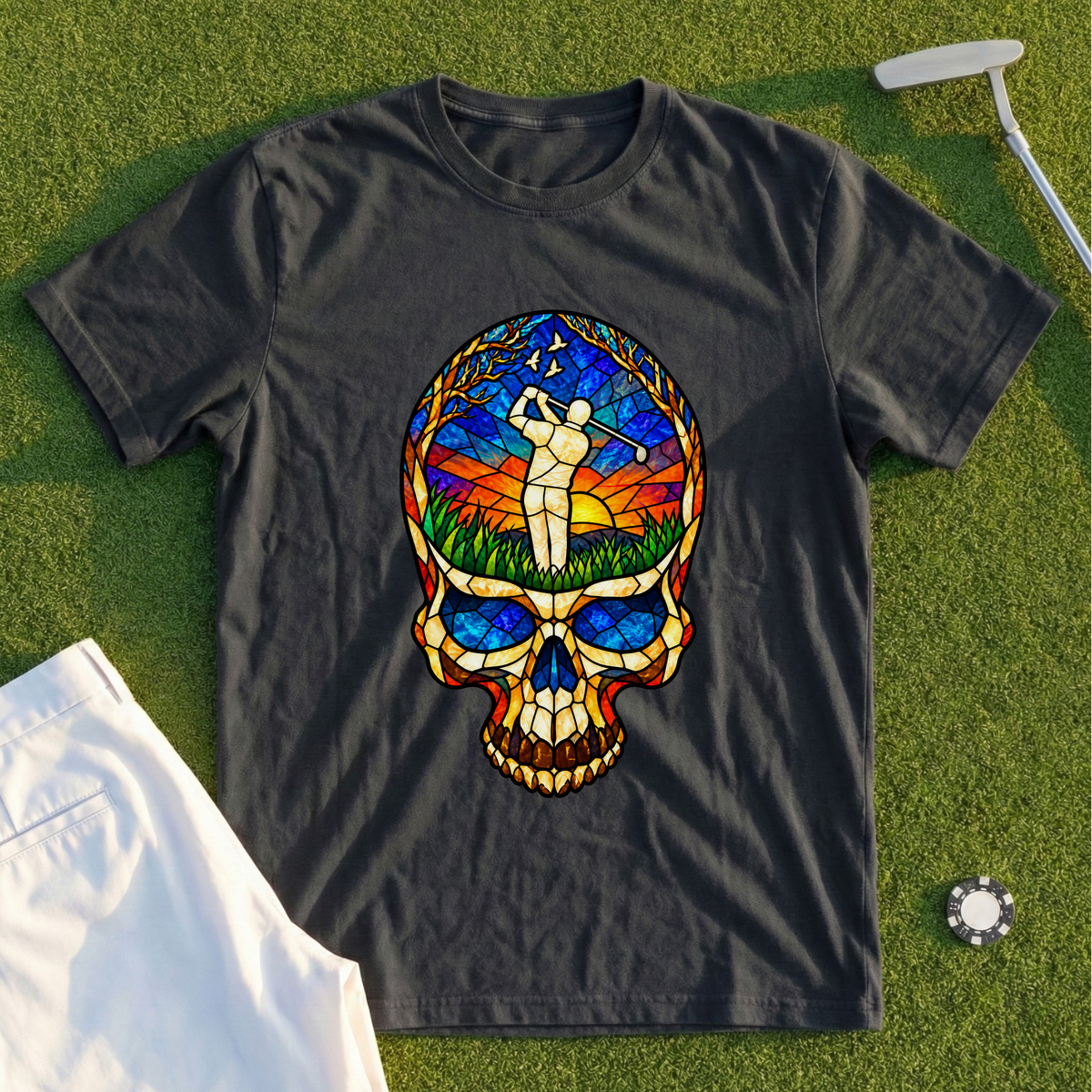 Stained Glass Skull Tee