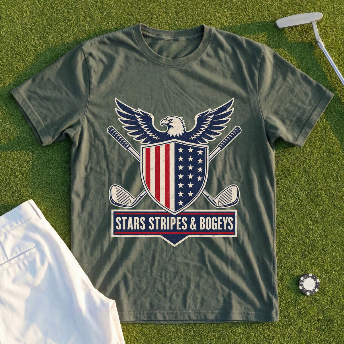 Stars Stripes And Bogeys Tee