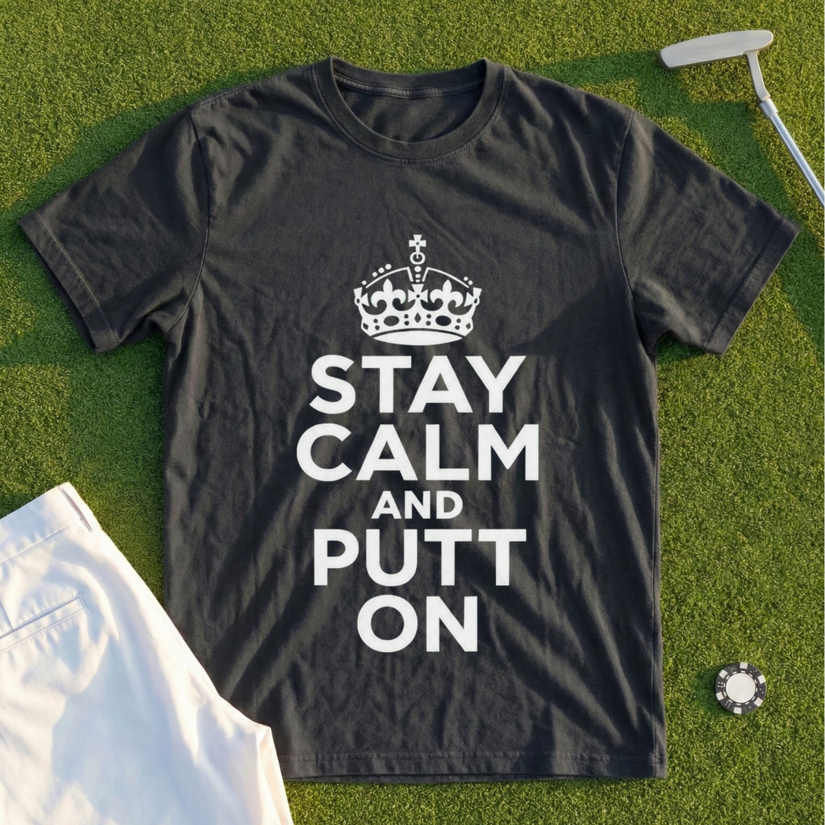 Stay Calm And Putt On Tee